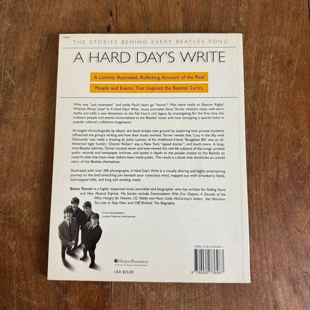 A Hard Day's Write The Story Behind Every Beatles Song by Steve Turner paperback